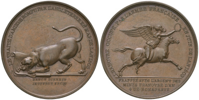 Набор бронзовых французских медалей и медальонов 1810 года. Оригинальный комплект. 0-0-02