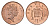 Великобритания 1 пенни 1985 Елизавета II (1952-2022) KM 935, Spink 4381 (B3) бронза UNC 4696-755