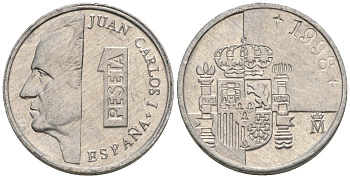 Испания 1 песета 1998 M, Хуан Карлос I (1975-2014) KM 832 алюминий 4602-1167