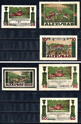 Харцгероде (Анхальт) набор из 3 нотгельдов 1921 2193-6-3-1