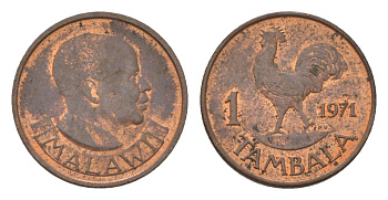 Малави 1 тамбала 1971 KM 7 бронза 4627-716