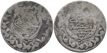 Турция 20 пара 1223 Махмуд II (1808-1839), девятая серия, Османская Империя KM 596 серебро    08-1013