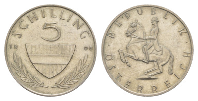 Австрия 5 шиллингов 1996 KM 2889а медно-никель 4631-1034