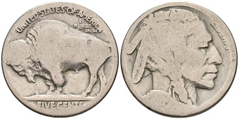 США 5 центов 19?? индеец, бизон KM 134 медно-никель 4563-226