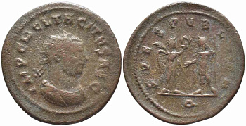 Римская Империя аврелианиан 276 Тацит SPES PVBLICA Кизик Very fine RIC 208 бронза 1073-16-64