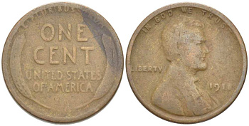 США 1 цент 1918 Авраам Линкольн KM 132 бронза 218-748