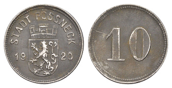 Песнек 10 пфеннигов 1920 Funck 427.4, Men18 25909.4 железо 4511-1015