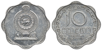 Шри-Ланка 10 центов 1978 KM 140 a алюминий 4118-425