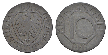 Дортмунд 10 пфеннигов 1917 Funck 103.2, Men05 5488.7, Men18 6862.8 цинк 4636-1219