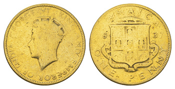 Ямайка 1 пенни 1937 KM 29 никель латунь 4628-414