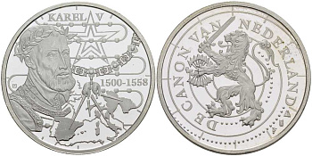 НИДЕРЛАНДЫ МЕДАЛЬ СЕРИИ ИСТОРИЯ НИДЕРЛАНДОВ, КАРЛ V ВЕЛИКИЙ (1500-1558), ИМПЕРАТОР СВЯЩЕННОЙ РИМСКОЙ ИМПЕРИИ, ДИАМЕТР 30 ММ., ВЕС 9,43 ГР. медно-никель 1076-6-32