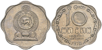 Шри-Ланка 10 центов 1978 KM 140a алюминий 4135-1143