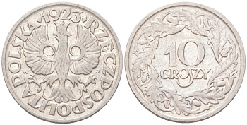 Польша 10 грошей 1923 Y 11 никель 4614-623
