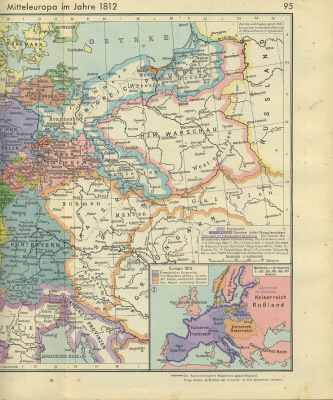 Ф.В. Путцгер атлас по школьной истории. от древности до наших дней 1954 F.W. Putzger, historisher schulatlas von der altenzeit bis zur gegenwart, 144 страницы полные цветных карт, в том числе в несколько разворотов немецкий 58-01-12-10