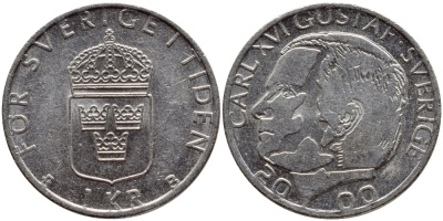 Швеция 1 крона 2000 Карл XVI Густав (1973- ) KM 852а медно-никель 60-711