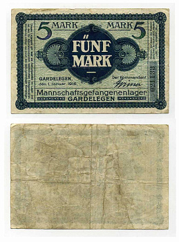Германия 5 марок ND команда лагеря военнопленных в Гарделегене C-3000 бумага 000-00-00