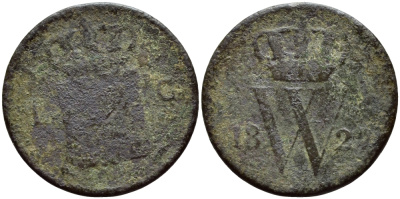 НИДЕРЛАНДЫ 1 ЦЕНТ 1827 KM 47 медь 4382-1053