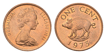 Бермудские острова (Бермуды) 1 цент 1973 KM 15 бронза UNC 4697-443