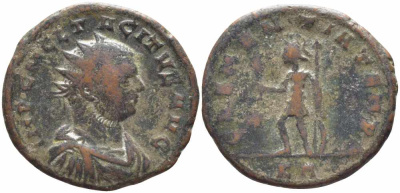 Римская Империя аврелианиан 276 Тацит CLEMENTIA TEMP Триполи Very fine RIC 214 бронза 1073-16-34