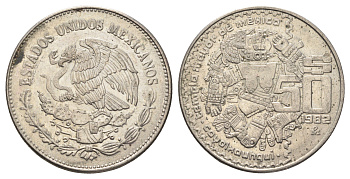 Мексика 50 песо 1982 KM 490 медно-никель 4661-1146