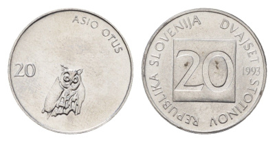 Словения 20 стотинов 1993 KM 8 алюминий UNC 4173-619