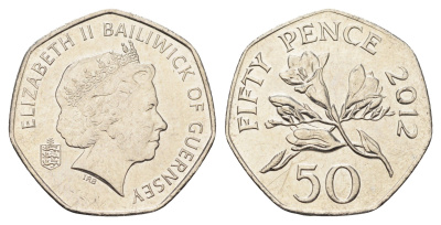 Гернси 50 пенсов 2012 KM 156 медно-никель UNC 4660-852
