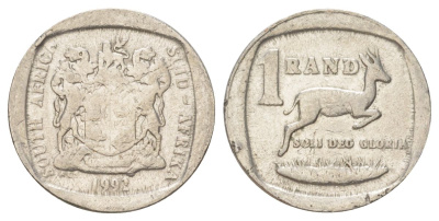 ЮАР 1 ранд 1992 KM 138 медь плакированная никелем 4627-251