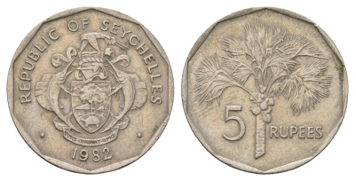 Сейшельские Острова (Сейшелы) 5 рупия 1982 KM 51 медно-никель 4703-532