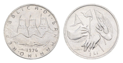 Сан-Марино 1 лира 1976 Республика KM 51 алюминий UNC 4647-169