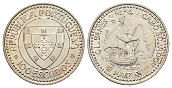 Португалия 100 эскудо 1987 Золотой век открытий - Жил Эанеш KM 639 медно-никель 4542-644