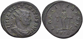 Римская Империя аврелианиан 275 Тацит LAETITIA FVND Рим Good Very fine RIC 89 бронза 1073-16-86