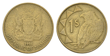 Намибия 1 доллар 1996 орел KM 4 латунь 4628-931
