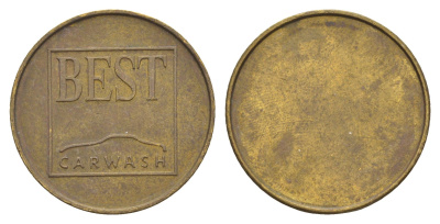 Германия жетон для автомойке Best диаметр 24 мм, вес 7,4 гр латунь 4656-521