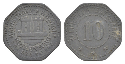 Ротенбург-об-дер-Таубер 10 пфеннигов ND (1917) Funck 453.2, Men18 27503.2 цинк 4643-939