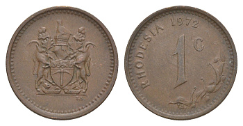 Родезия 1 цент 1972 KM 10 бронза 4596-1225