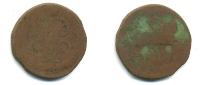 РОССИЯ 1 КОПЕЙКА 17XX медь 61-154