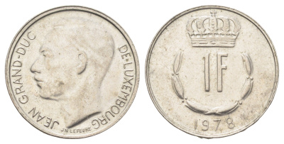 Люксембург 1 франк 1978 Великий герцог Жан (1964-2000) KM 55 медно-никель 4708-328