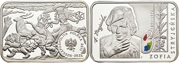 Польша 20 злотых 2011 MW, серия художники Польши, София Стриенская (1891-1976), цветная эмаль KM 765 серебро PROOF 1069-7-21