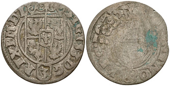 Польша 3 полкера (3 полторака - 1 крейцер) ND (1620-1627) Сигизмунд III Ваза (1587-1632) KM 41 серебро 4158-748