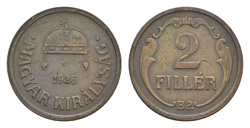 Венгрия 2 филлера 1926 KM 506 бронза 4632-351