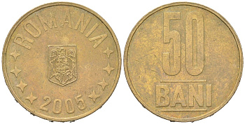 Румыния 50 бань 2005 KM 192 никель латунь 183-951