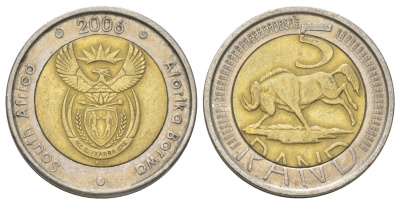 ЮАР 5 рандов 2006 KM 492 биметалл 4626-847