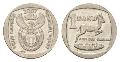 ЮАР 1 ранд 2007 KM 344 медь плакированная никелем 4627-461