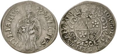 Вюрцбург 1 шиллинг 1691 KM 198.1 биллон 1528-123