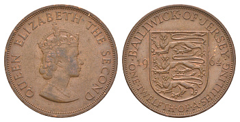 Джерси 1/12 шиллинга 1964 Елизавета II (1952-2022) KM 21 бронза 4653-1015
