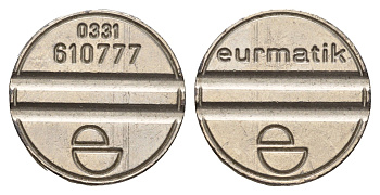 Италия жетон для выдачи напитков - кофе диаметр 23 мм, вес 4,7 гр никель 4670-636