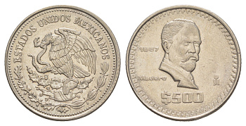 Мексика 500 песо 1987 Мо, Франсиско Игнасио Мадеро KM 529 медно-никель 4634-323
