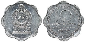 Шри-Ланка 10 центов 1978 KM 140 a алюминий 4118-833