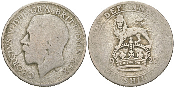Великобритания 1 шиллинг 1922 Георг V (1910-1936) KM 816a, Spink 4023 серебро 4619-821