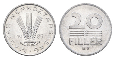 Венгрия 20 филлеров 1985 BP KM 573 алюминий UNC 4664-1213